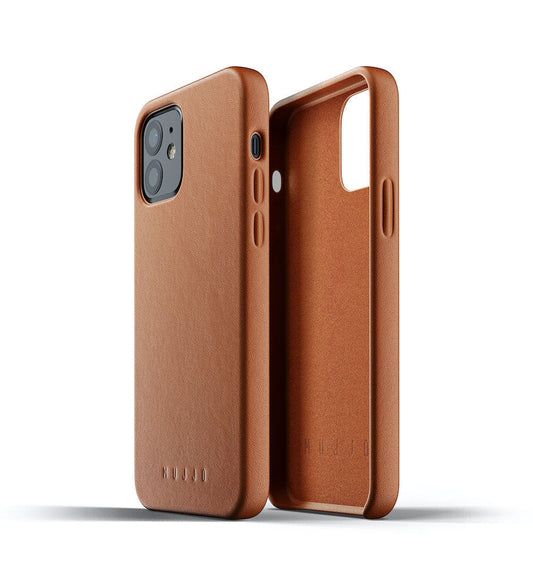 Mujjo Full Leather Hülle für iPhone 12 & 12 Pro