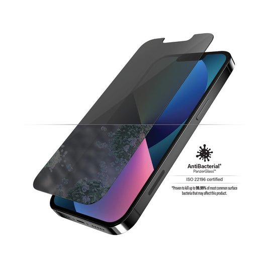 PanzerGlass iPhone 13/13 Pro Antibakterieller Blickschutzfolie – Sichtschutz