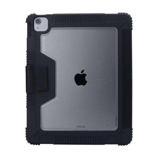 Tekne Stoßfeste Kunstlederhülle für iPad Air 13 M2 | Standfunktion | Fallschutz – Schwarz