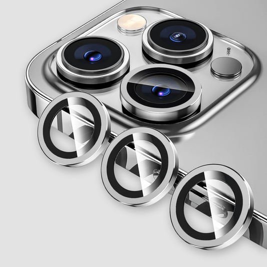 Gripp FOCAL Kameraobjektivschutz 3N1 (Kompatibel mit Apple iPhone 15 Pro & iPhone 15 Pro Max) - Silber