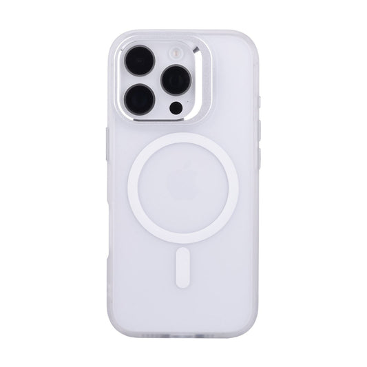 Tekne CLEAR Case mit Kameraständer für iPhone 16 Pro Max | Schlank, transparent und kratzfest - Weiß