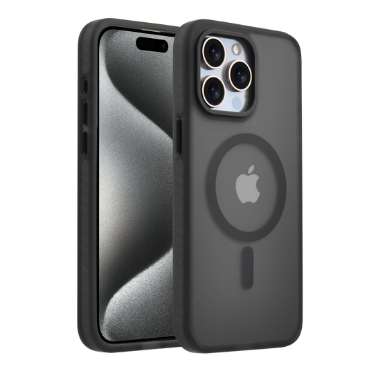 Pulse TPU TPE PC stoßfeste Hülle für iPhone 15 Pro Max-Schwarz