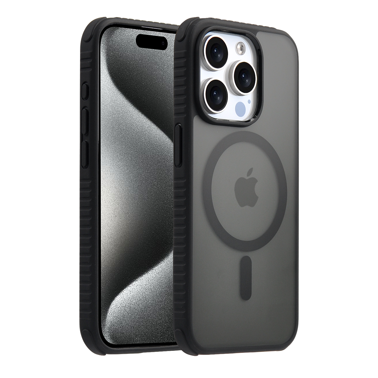 Pulse Tire MagSafe Hülle für iPhone 15 Pro Schwarz
