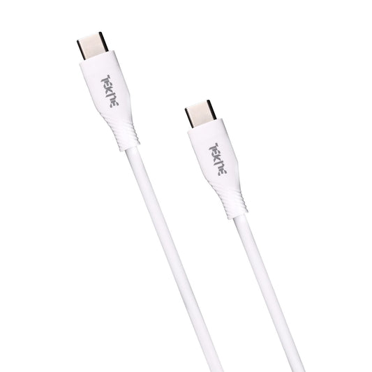 Tekne 60W iPhone Silikon-Ladekabel | Schnelles Laden | Ultra-robust | Verwicklungsfreies Design - Weiß