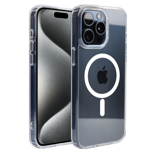 Pulse Clear MagSafe Hülle für iPhone 15 Pro – Transparent