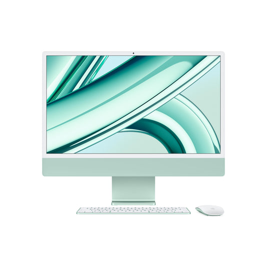 24″ iMac mit Retina 4.5K Display: Apple M3 Chip mit 8‑Core CPU und 10‑Core GPU, 512 GB SSD – Grün