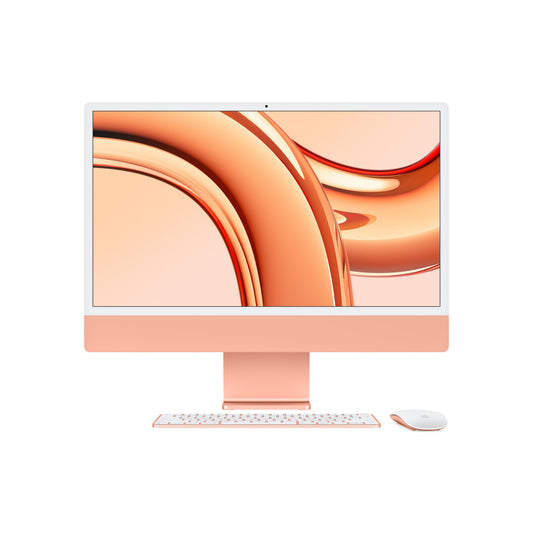 24-Zoll iMac mit Retina 4.5K Display: Apple M3 Chip mit 8‑Core CPU und 10‑Core GPU, 512 GB SSD – Orange
