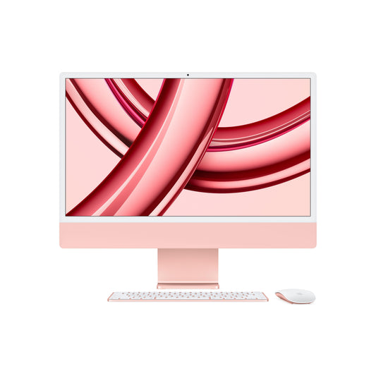 24″ iMac mit Retina 4.5K Display: Apple M3 Chip mit 8‑Core CPU und 10‑Core GPU, 512 GB SSD – Pink