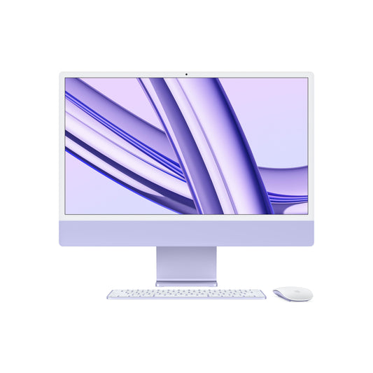 24-Zoll iMac mit Retina 4.5K Display: Apple M3 Chip mit 8‑Core CPU und 10‑Core GPU, 256 GB SSD – Violett