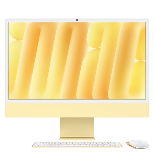 24-Zoll iMac mit Retina 4.5K Display: Apple M4 Chip mit 8-Core CPU und 8-Core GPU, 256 GB SSD – Gelb
