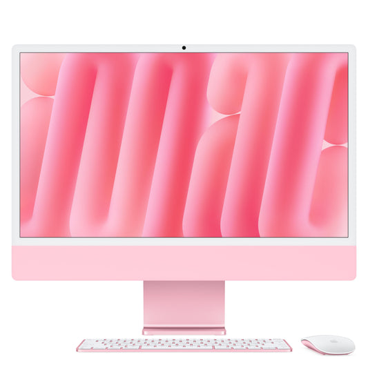 24″ iMac mit Retina 4.5K Display: Apple M4 Chip mit 10-Core CPU und 10-Core GPU, 256 GB SSD – Pink