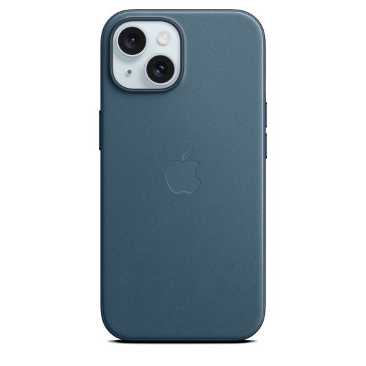 iPhone¬†15 FineWoven Case mit MagSafe – Pazifikblau