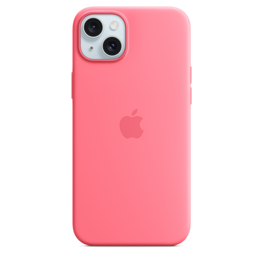 iPhone 15 Plus Silikon Case mit MagSafe – Pink