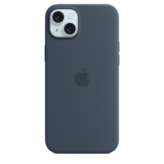 iPhone¬†15¬†Plus Silikon Case mit MagSafe – SturmViolett