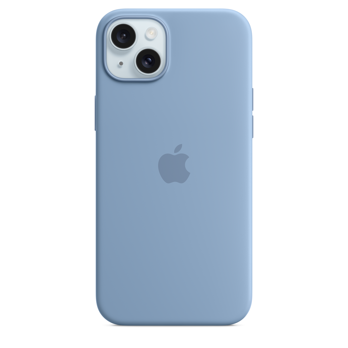 iPhone 15 Plus Silikon Case mit MagSafe – Winterblau
