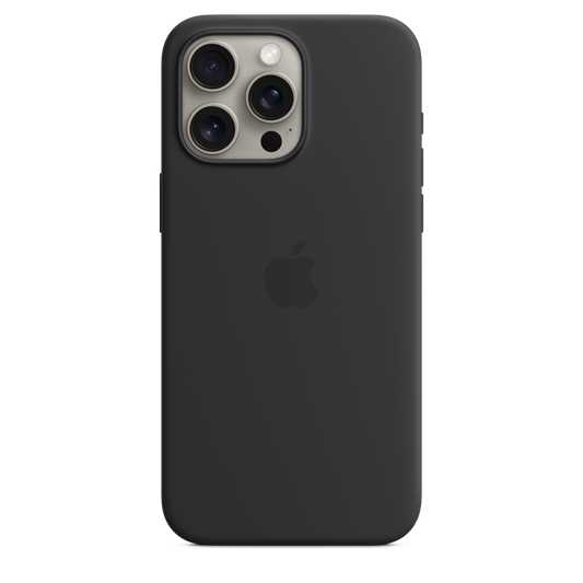 iPhone 15 Pro Max Silikon Case mit MagSafe – Schwarz