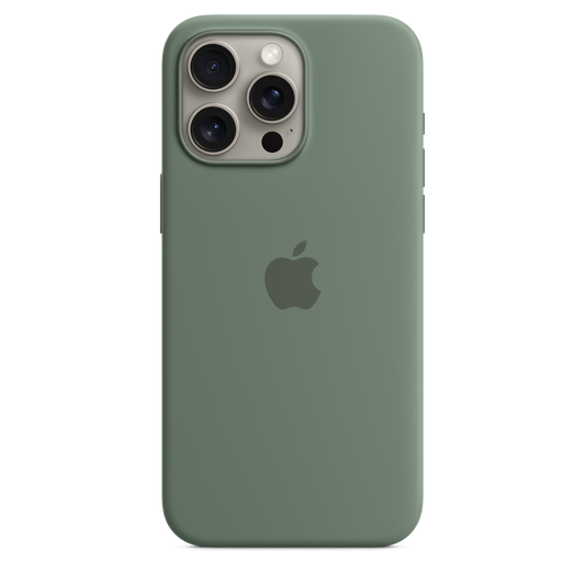 iPhone 15 Pro Max Silikon Case mit MagSafe – Zypresse