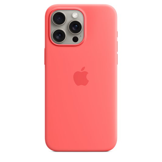 iPhone¬†15¬†Pro¬†Max Silikon Case mit MagSafe – Guave