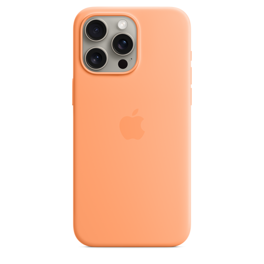 iPhone¬†15¬†Pro¬†Max Silikon Case mit MagSafe – Orange¬†Sorbet