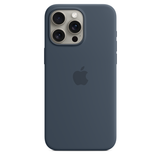 iPhone¬†15¬†Pro¬†Max Silikon Case mit MagSafe - Stormblau