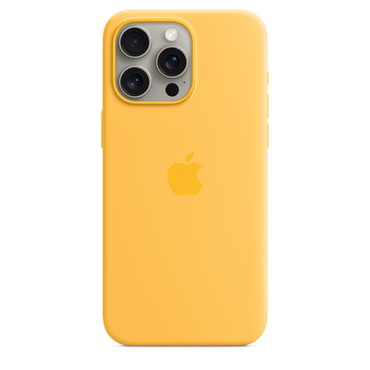 iPhone 15 Pro Max Silikon Case mit MagSafe – Sonnenschein