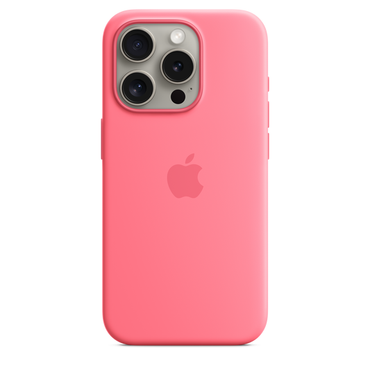 iPhone 15 Pro Silikon Case mit MagSafe – Pink