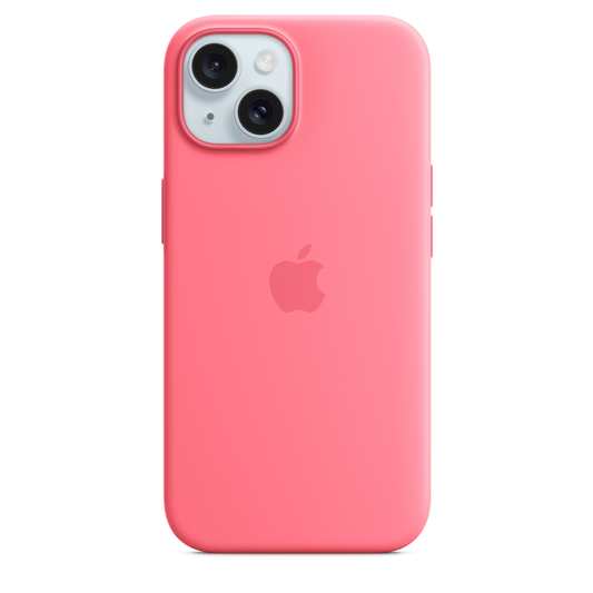 iPhone 15 Silikon Case mit MagSafe – Pink