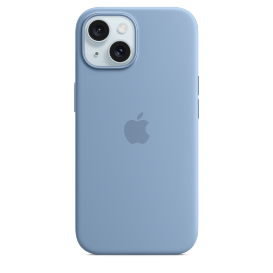 iPhone¬†15 Silikon Case mit MagSafe - Winterblau