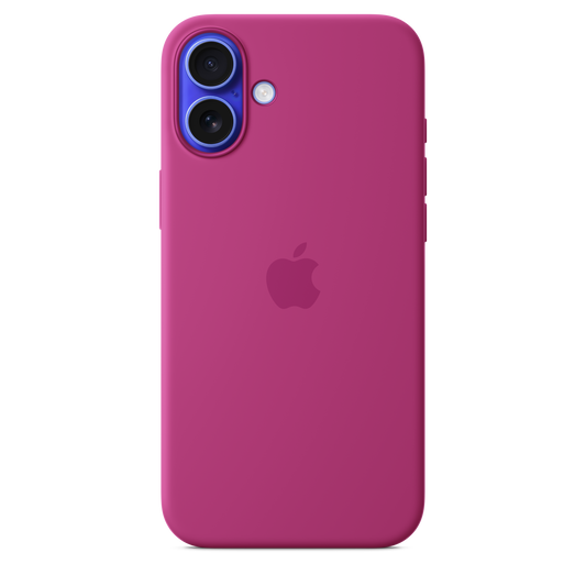 iPhone 16 Plus Silikon Case mit MagSafe – Fuchsia