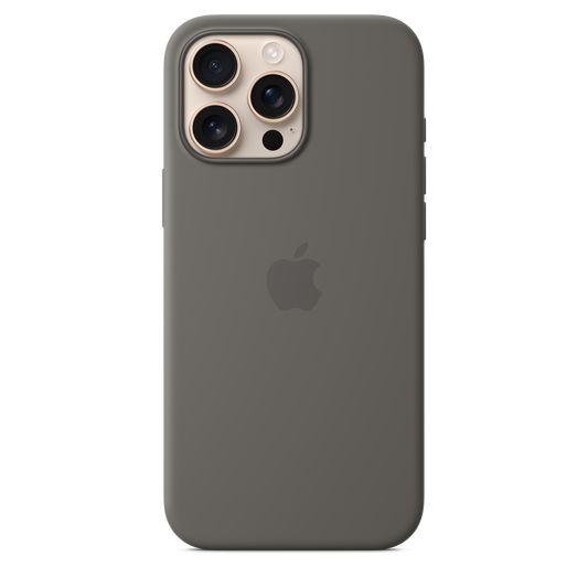 iPhone 16 Pro Max Silikon Case mit MagSafe - Steingrau