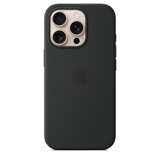 iPhone 16 Pro Silikon Case mit MagSafe – Schwarz