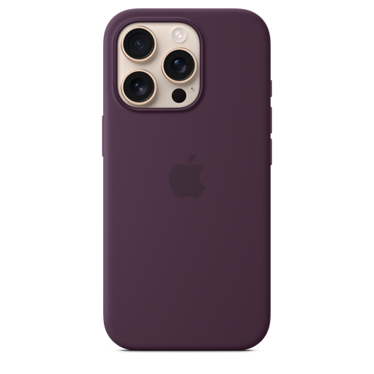 iPhone 16 Pro Silikon Case mit MagSafe – Pflaume