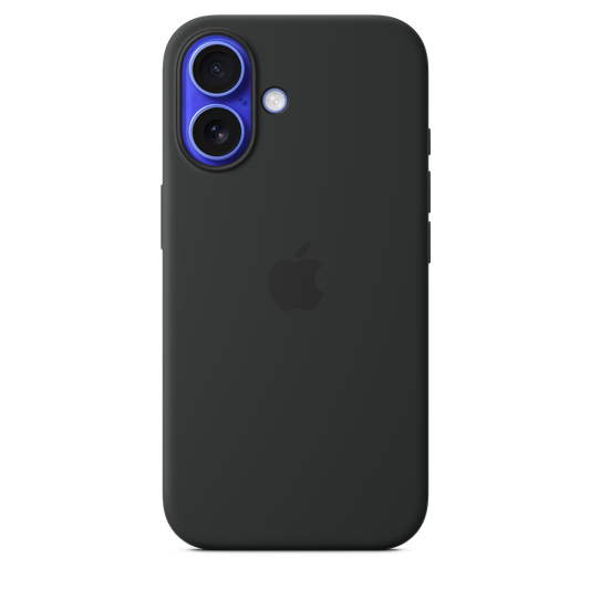 iPhone 16 Silikon Case mit MagSafe – Schwarz