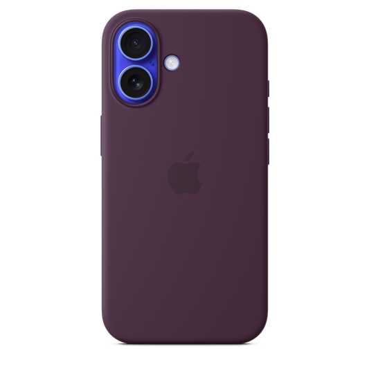 iPhone 16 Silikon Case mit MagSafe – Pflaume
