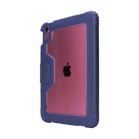 Tekne Stoßfeste Kunstlederhülle für iPad 10. Gen 10.9 Zoll | Standfunktion | Fallschutz - Blau