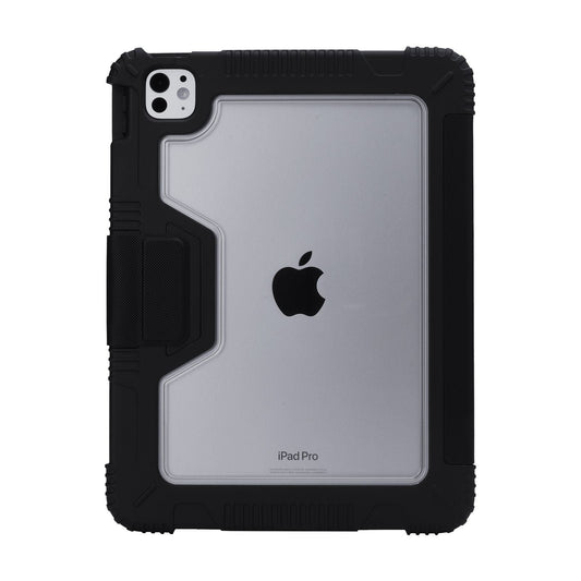 Tekne stoßfeste Kunstlederhülle für iPad Pro 11 M4 | Standfunktion | Fallschutz - Schwarz